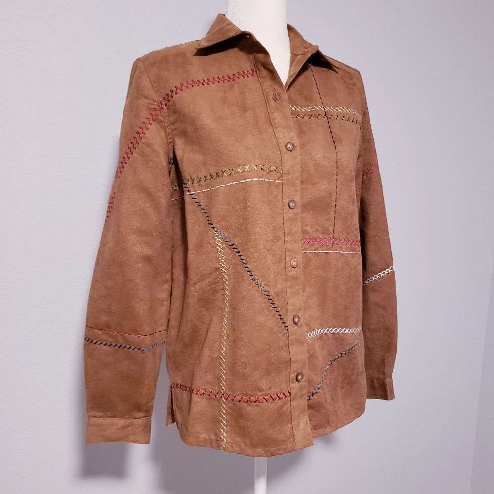 Vintage Koret suede jacket retro s boho Indian